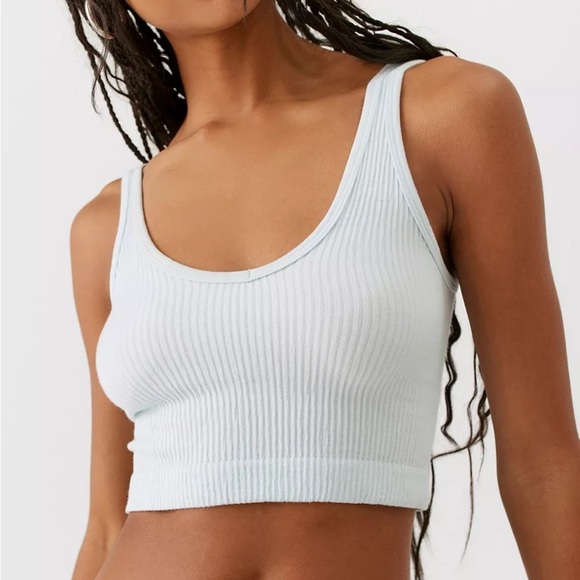 Urban Outfitters Drew Seamless Ribbed Cropped Tank Top Size M - Picture 1 of 4